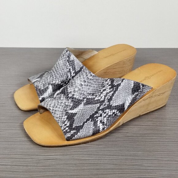 Treasure & Bond Valerie Wedge Slide Sandal, Python Print, Womens Size 8.5 M - Picture 3 of 13